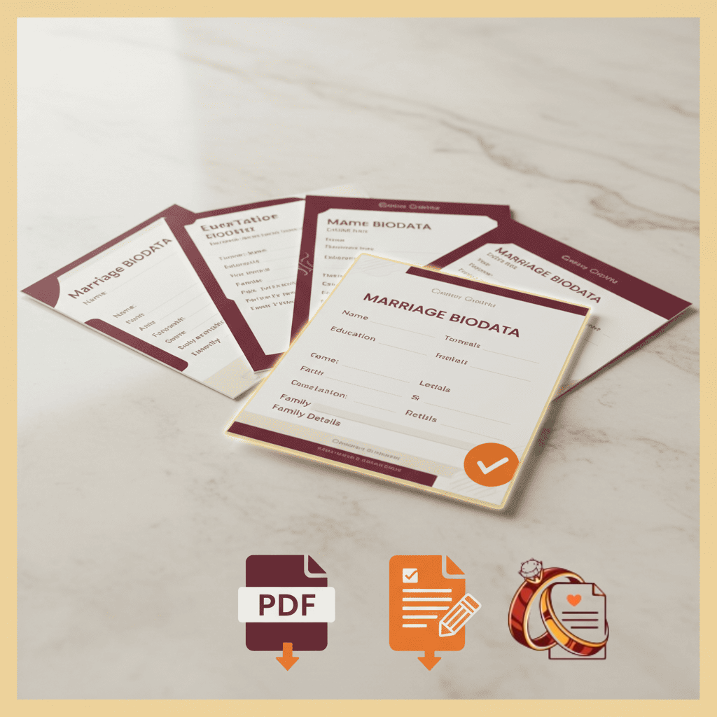 Free Marriage Biodata Templates Download (PDF & Editable)